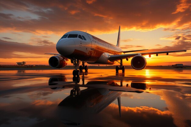 Twilight Golden Hour vertrekt van de luchthaven