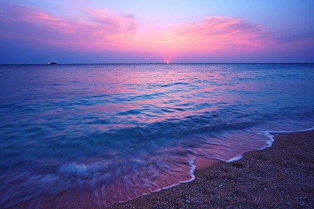 Twilight hues over a calm sea