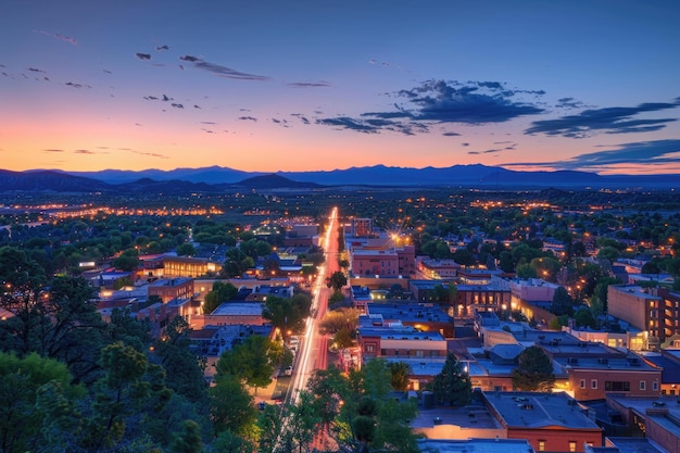 Twilight Panorama Of Downtown Santa Fe From Cross Of The Martyrs New Mexico