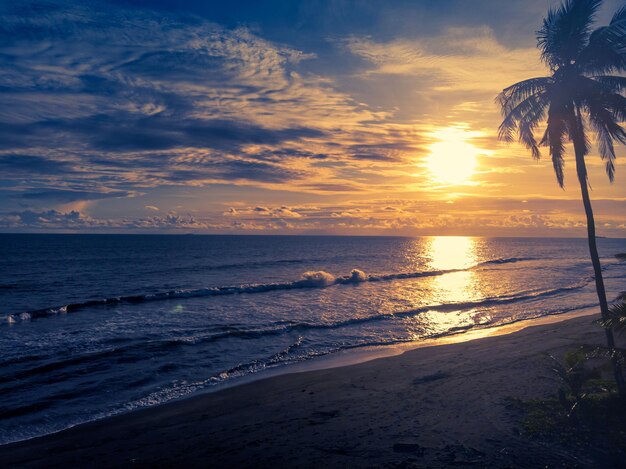 Twilight sky in tropical beach