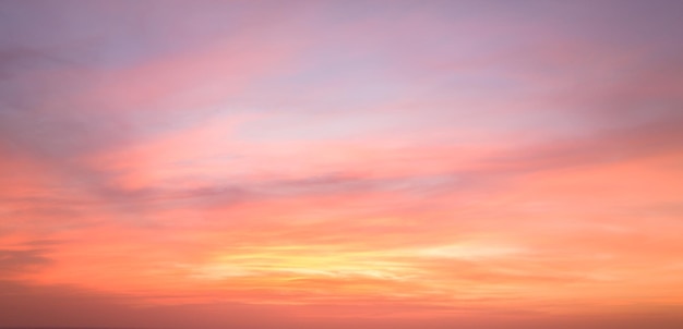 Twilight sky with effect of light pastel tone Colorful sunset of soft clouds for background abstrac concept