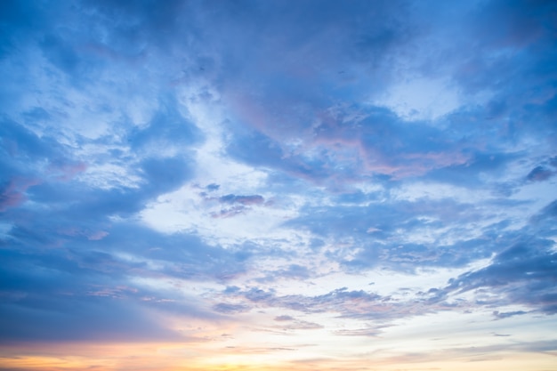 Twilight with clouds