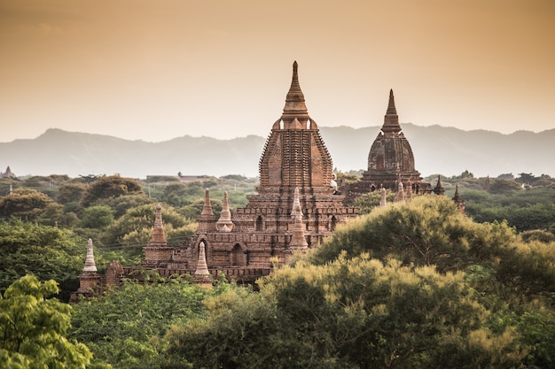 Twin pagoda in Bagan