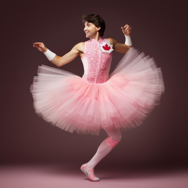 Photo twinkle toes trudeau embracing grace and joy as a tutuclad ballet enthusiast