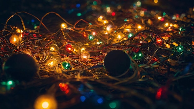 twinkling lights in a festive ambiance