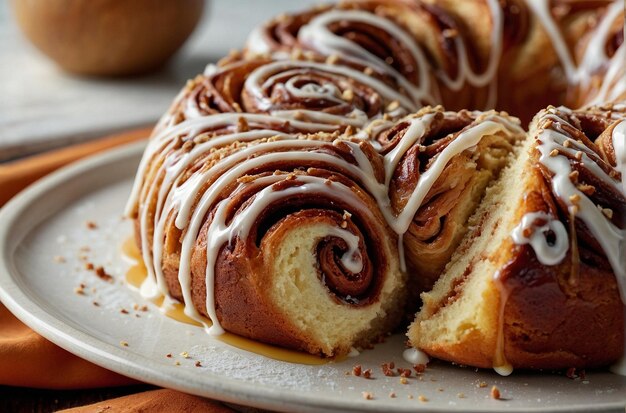 Twisted cinnamon rollinspired cake