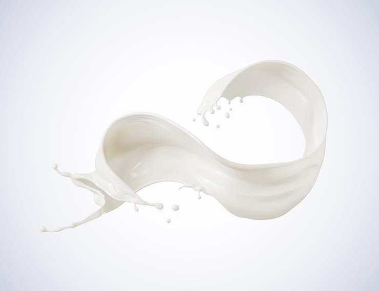 Photo twisted milk splash
