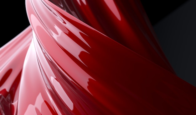 Twisted shape of red paint background