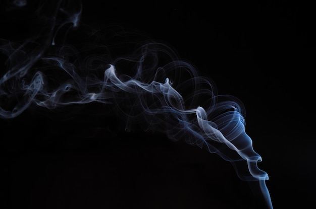 Twisted smoke on black