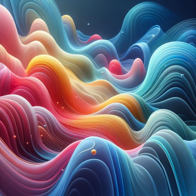 Twisted Tints Dimensional Wave series Creative arrangement of Swirling Color Texture 3D Rendering