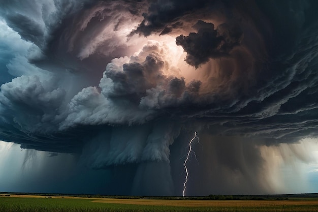 Foto tornado e nuvola di tempesta