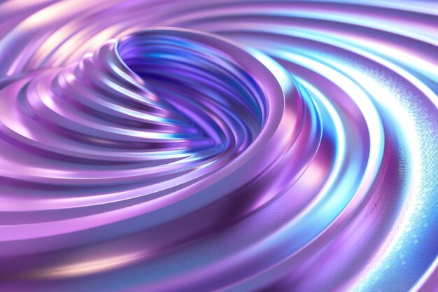 Photo a twisting iridescent tunnel of light aiga