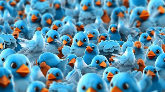 Twitter blauwe vogels