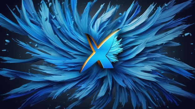 Twitter-logo met blauwe engel