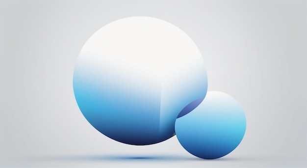 two balls of blue and white are shown with one being reflected in the background