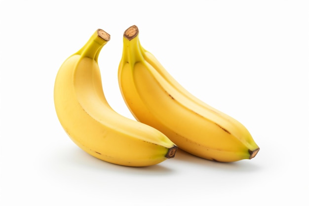 two bananas are sitting next to each other