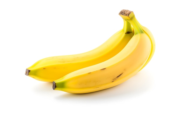 Two bananas isolated on white background