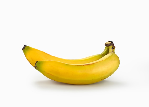 Two bananas isolated on white 