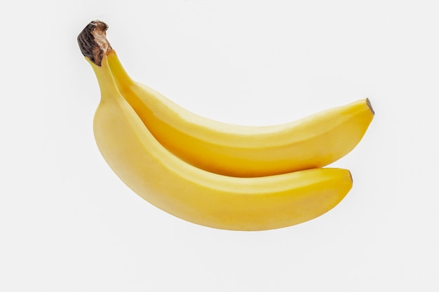 Photo two bananas isolated