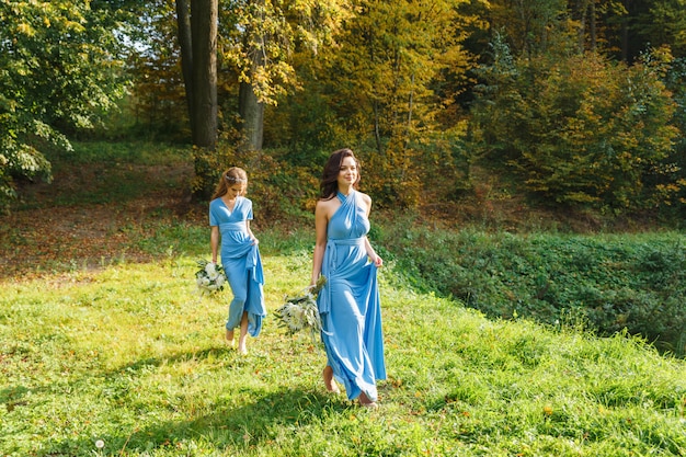 Two beautiful bridesmaids