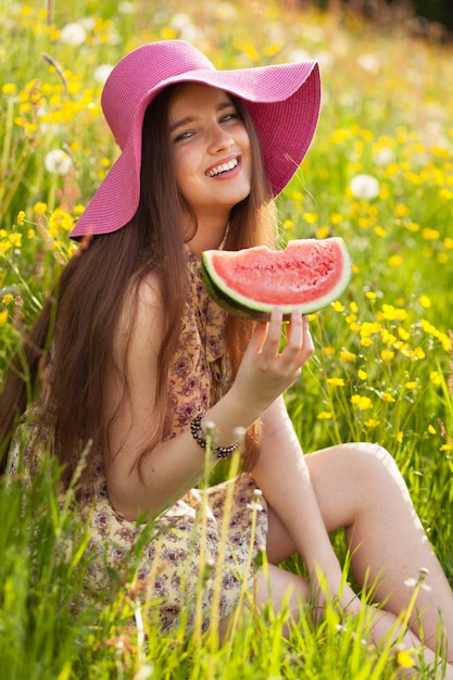 Two beautiful young women on a picnic