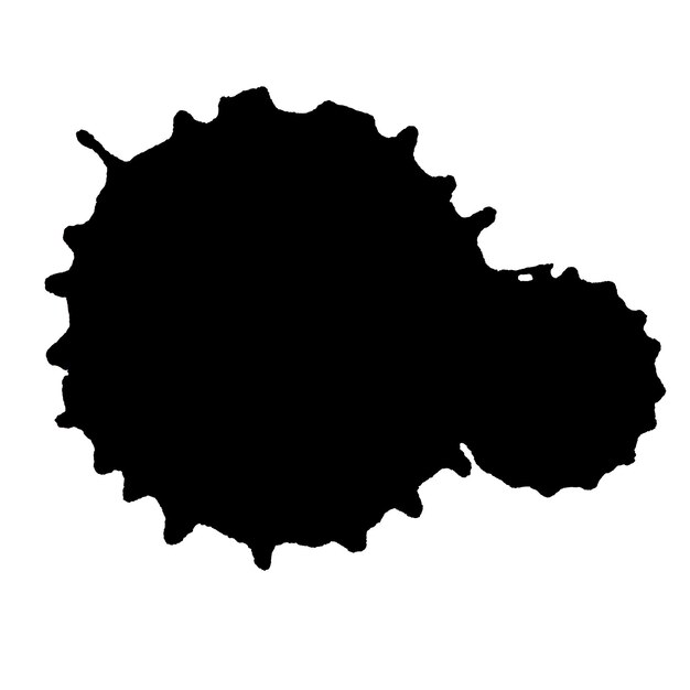 Two black ink smudges
