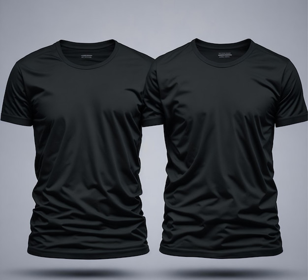 Two black shirt mockups