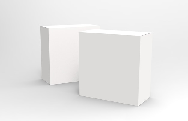 Two blank packaging boxes