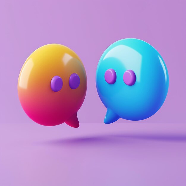 two blue and pink bubbles with one that says eyes and the other has a blue one