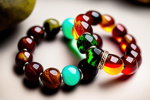 Two bracelets made of natural jasper stones beads Handmade jewelry Woman exoteric accessories