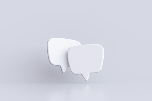 Photo two bubble talk or comment sign symbol on white background