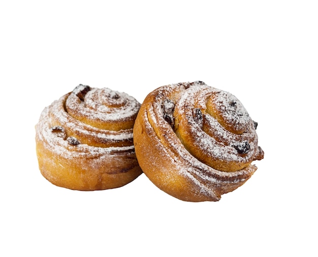 Two Buns Isolated on a White Background