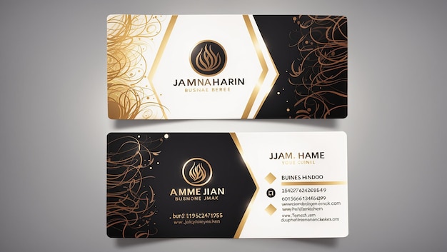 two business cards with the name r r r r