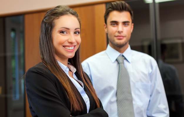 Two business partners in their office