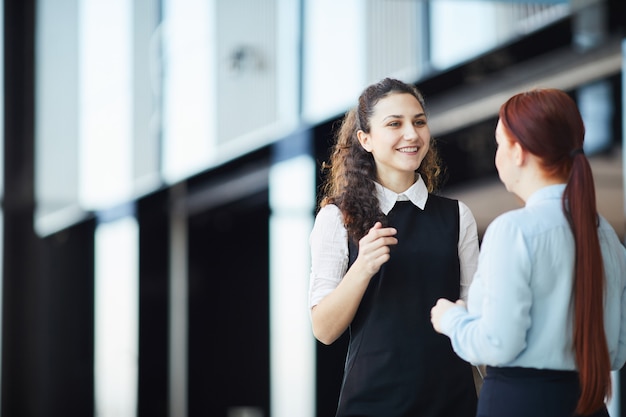 Two Businesswomen Chatting