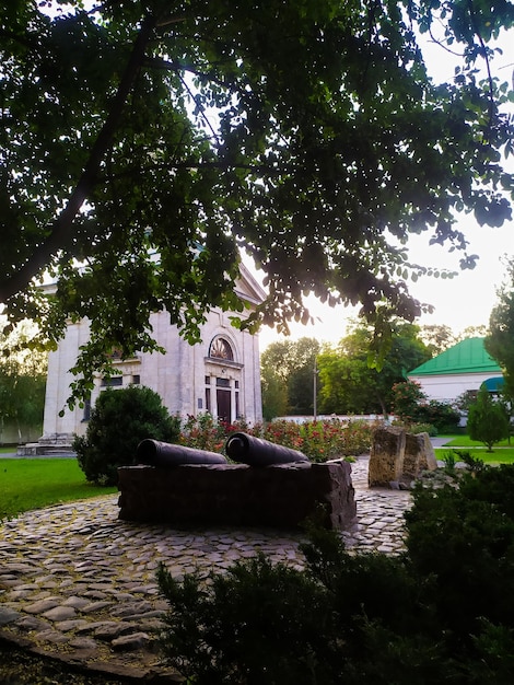 Two cannons on the stone in kherson