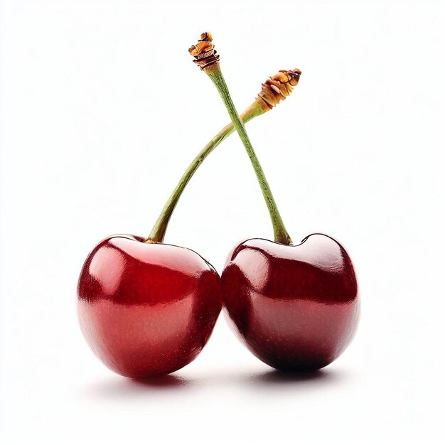 Two cherries with the word cherries on the bottom