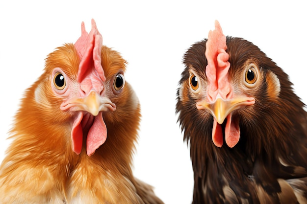 Two chickens AI generated image