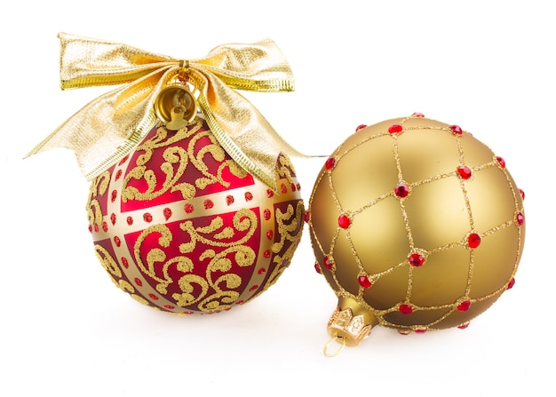 Two Christmas balls