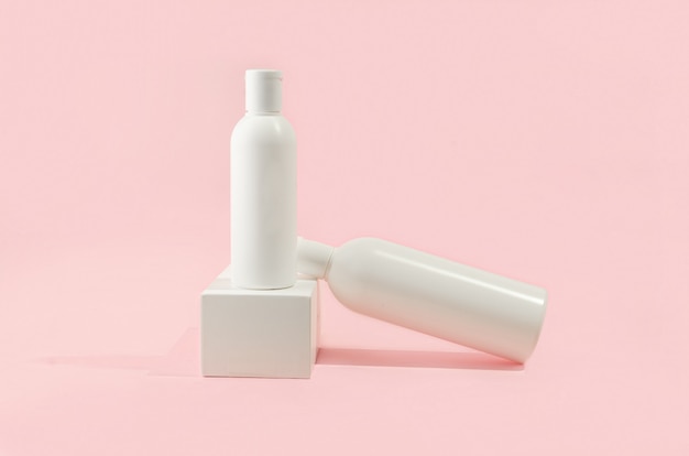 Two cosmetic bottles