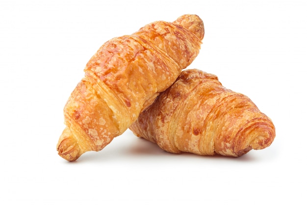 Two croissants isolated