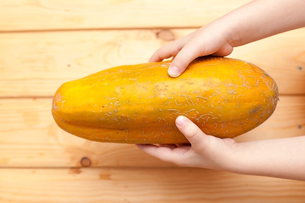 Two cucumbers green and yellow very big size for receiving seeds