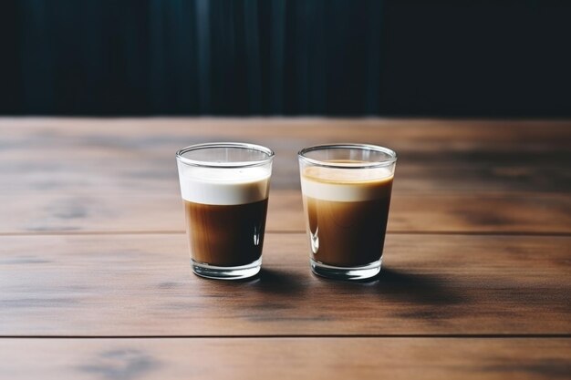 Foto due tazze di caffè poste una accanto all'altra