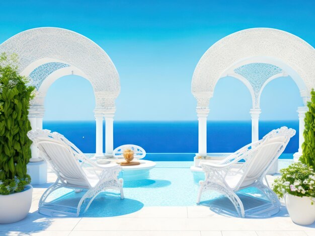 Two_deck_chairs_on_terrace_with_pool_with_st