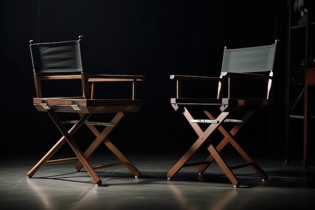 two directors chairs in the frame