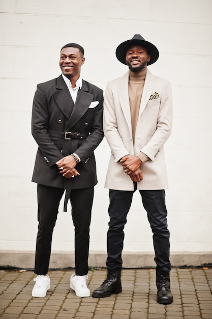 Premium Photo | Two fashion black men. fashionable portrait of african ...