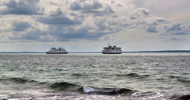 Two ferry in the sea