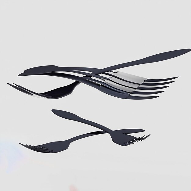 Two forks are shown with the words forks on them.