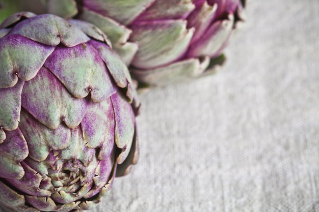 Two fresh artichokes 