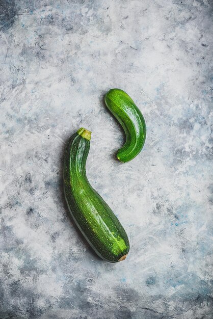 Two fresh zucchini